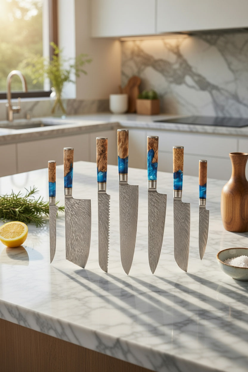 Professional Kitchen Knife Set Stainless Steel Chef Knives