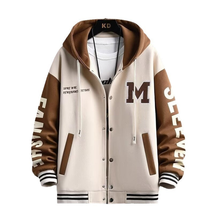 Boys Colorblock Hoodie Jacket for Teen Daily Wear Style