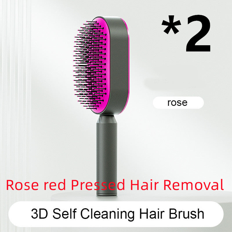 Self Cleaning Hair Brush – Detangle &amp; Shine