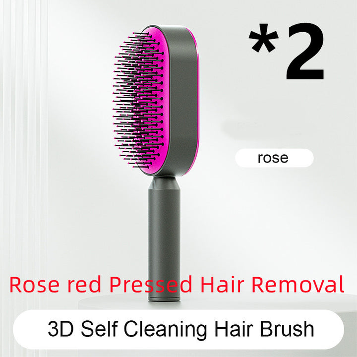 Self Cleaning Hair Brush – Detangle &amp; Shine