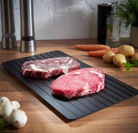 meat thawing tray close up thermal conductive aluminum