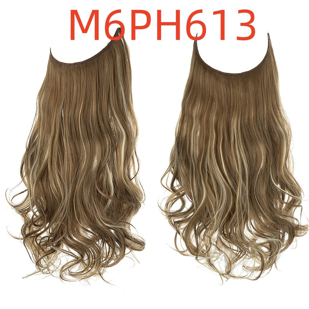 Long Curly Fish Line Wig – Heat-Resistant Fiber