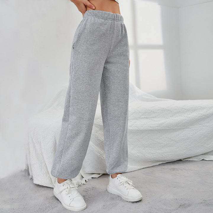 fleece lined straight pants women layered with sweater cozy office to weekend transition look