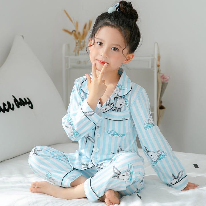 cotton pajamas for children cozy winter sleepwear indoor look