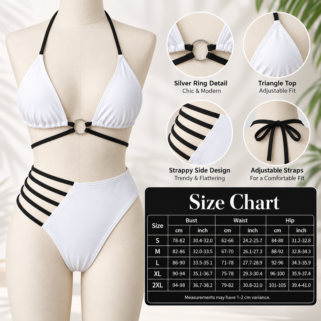 Ensemble de maillot de bain à découpes léopard audacieux