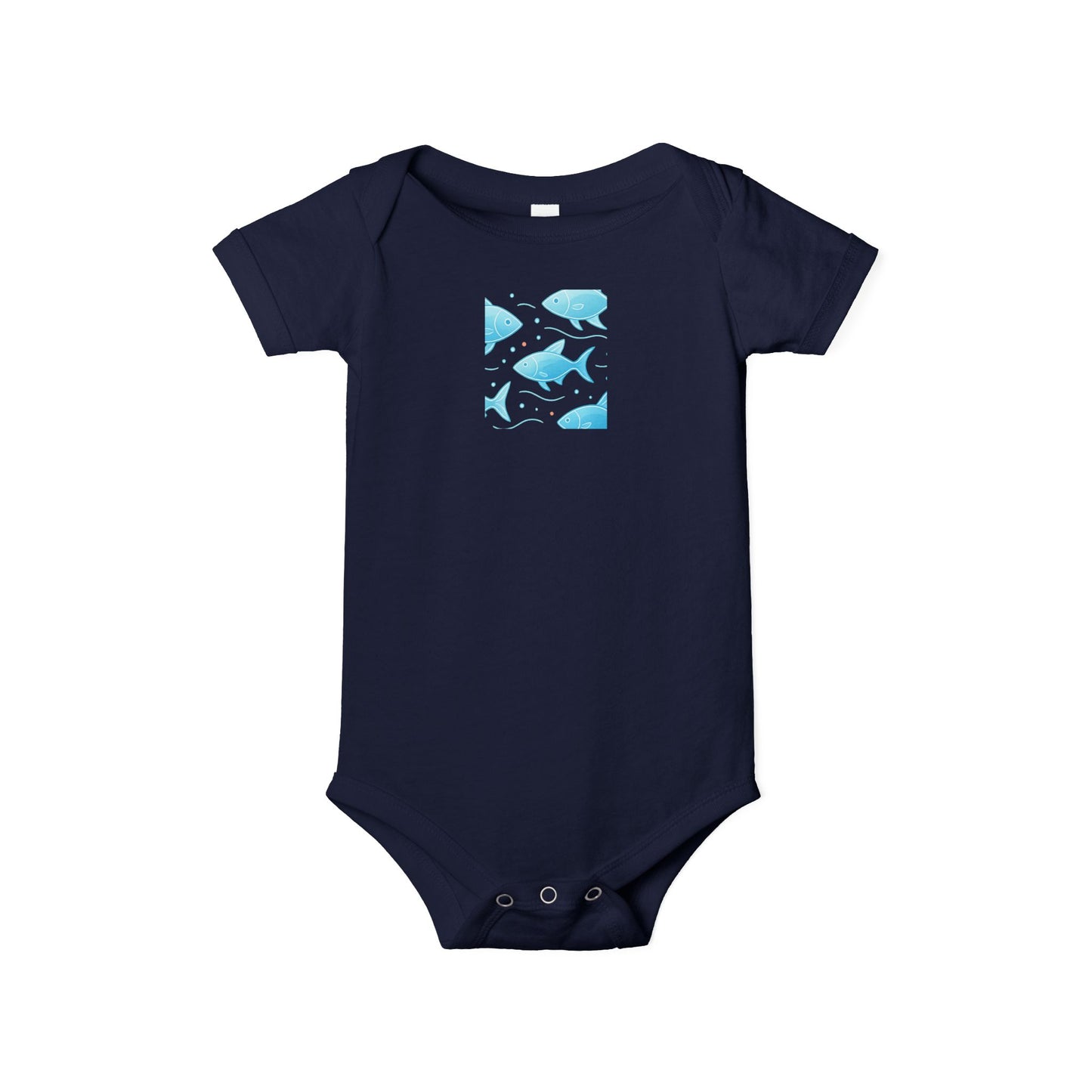 Baby Bodysuit – Ocean Style, Soft Airlume Cotton