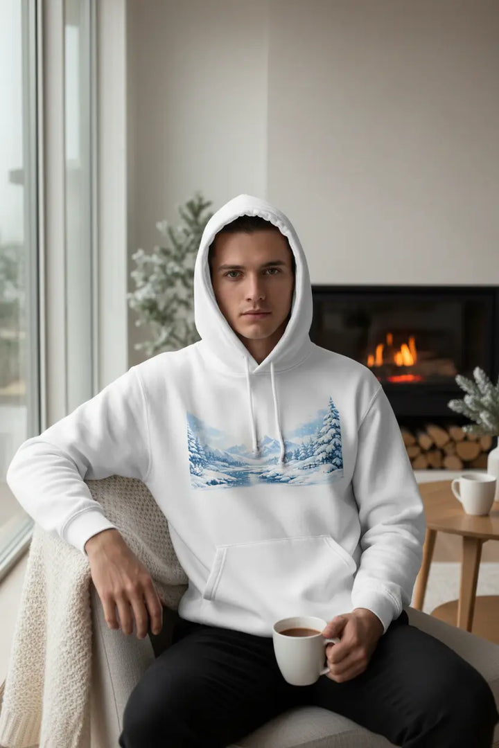 Unisex heavyweight hoodie side profile structured drape premium feel