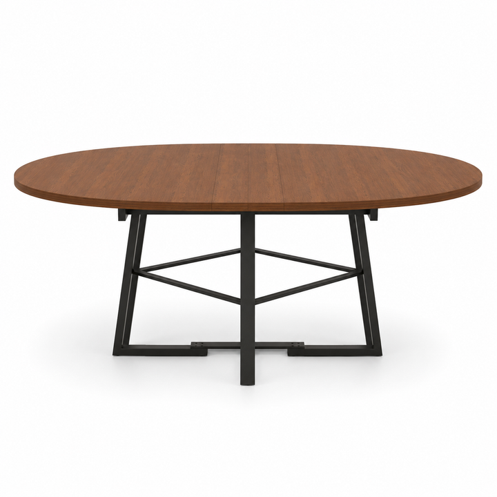 Walnut dining table for kitchen or living room, designed to move from everyday meals to elegant gatherings for modern hosting