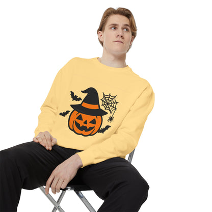 Cozy Halloween Pumpkin Sweatshirt – Unisex Fall Style