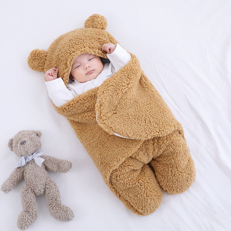 Baby Sleeping Bag Newborn Winter Warm Cotton Swaddle