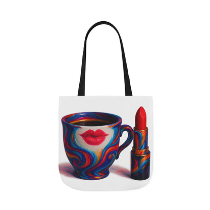 Canvas Tote Bag with 5-Color Straps & Sleek Black Lining