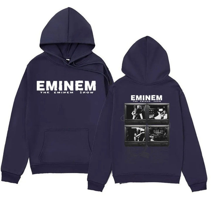 Eminem World Tour Graphic Hoodie with Album Print Style