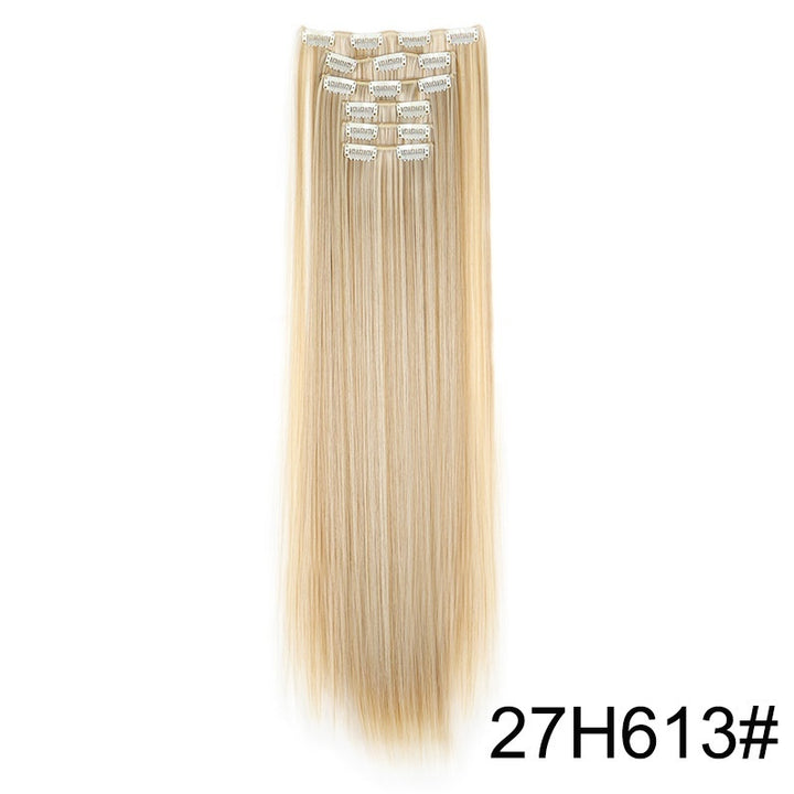 Long Straight Hair Extensions Seamless 60cm Clip In Set