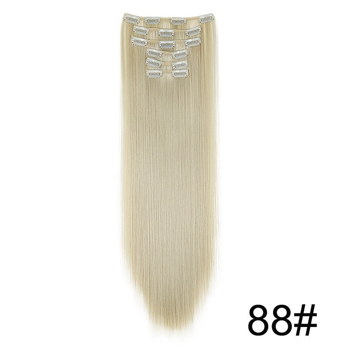 Long Straight Hair Extensions Seamless 60cm Clip In Set