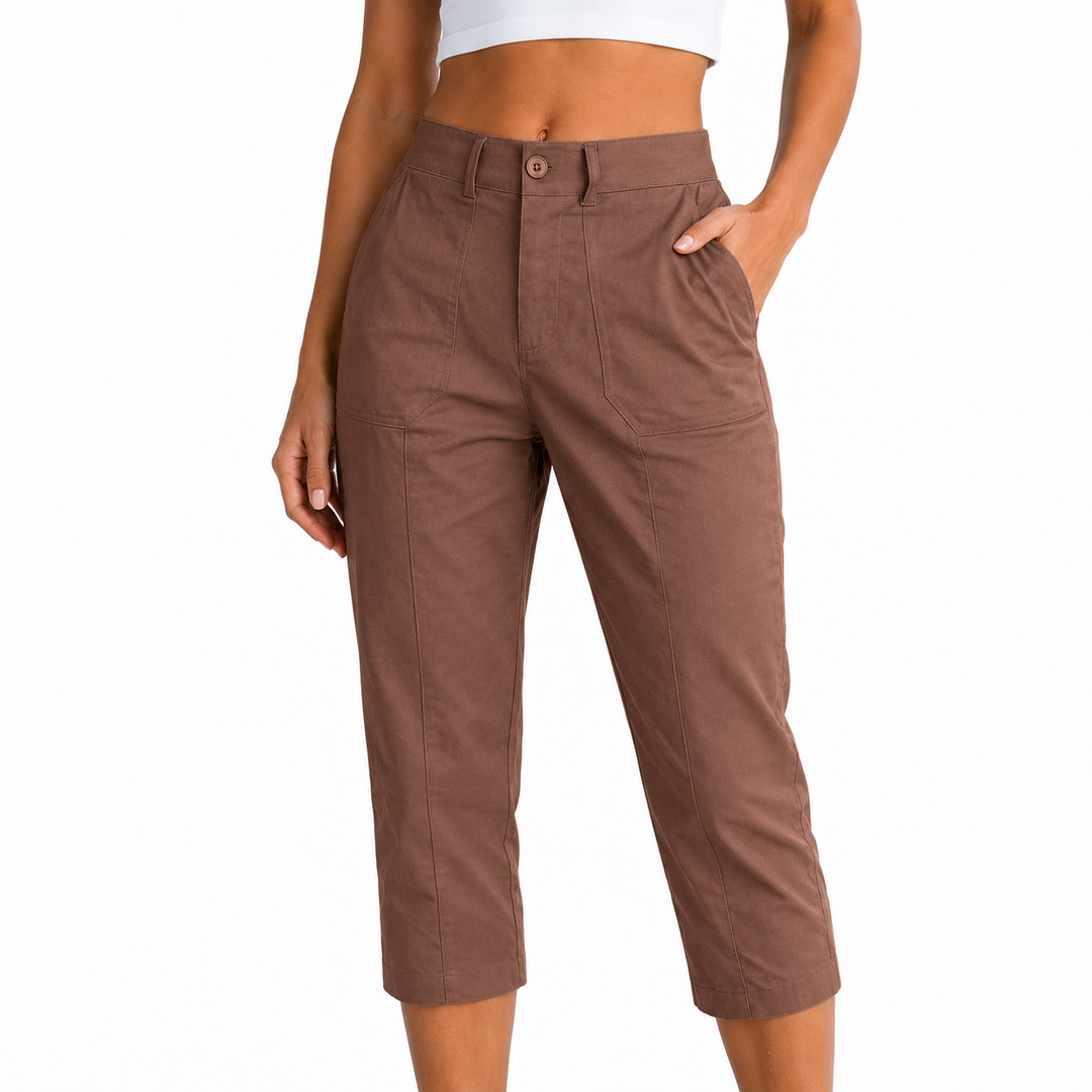 High Waisted Cropped Pants for Women Elegant Summer Fit