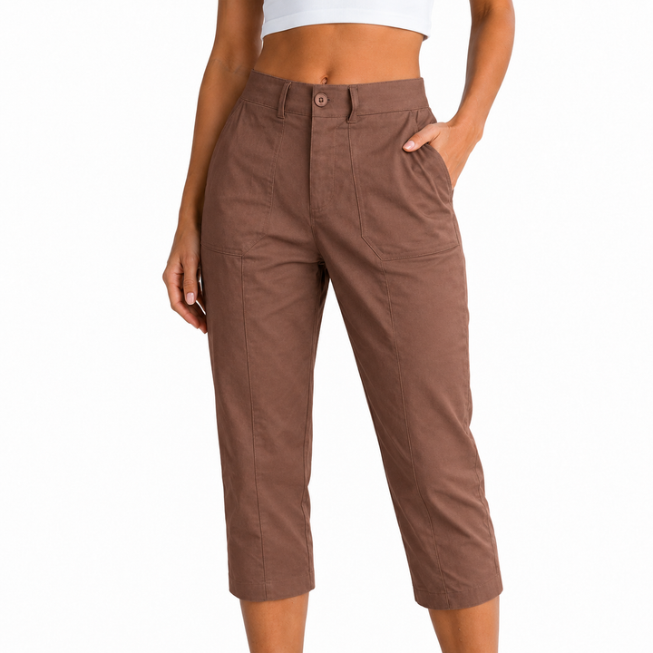 High Waisted Cropped Pants for Women Elegant Summer Fit