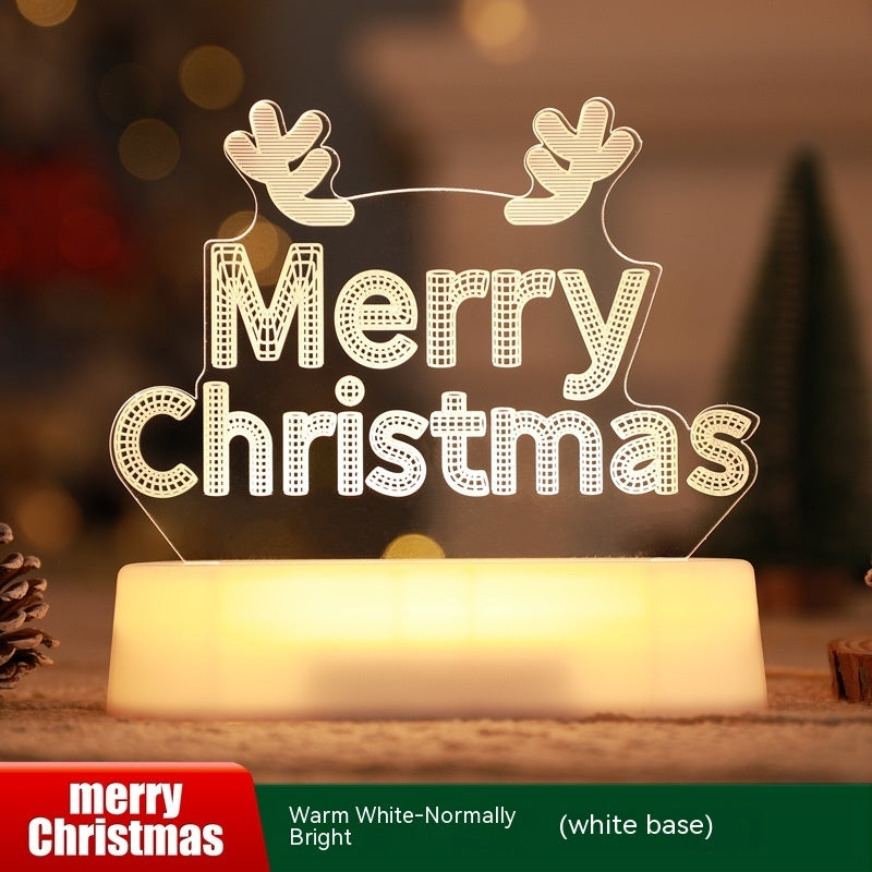 Christmas LED Night Light – 3D Acrylic Holiday Lamp