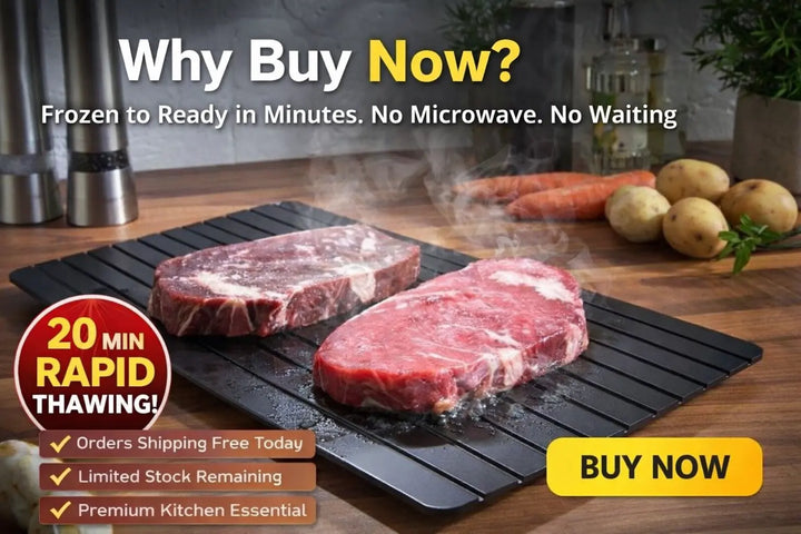 quick defrost tray matte black premium kitchen surface