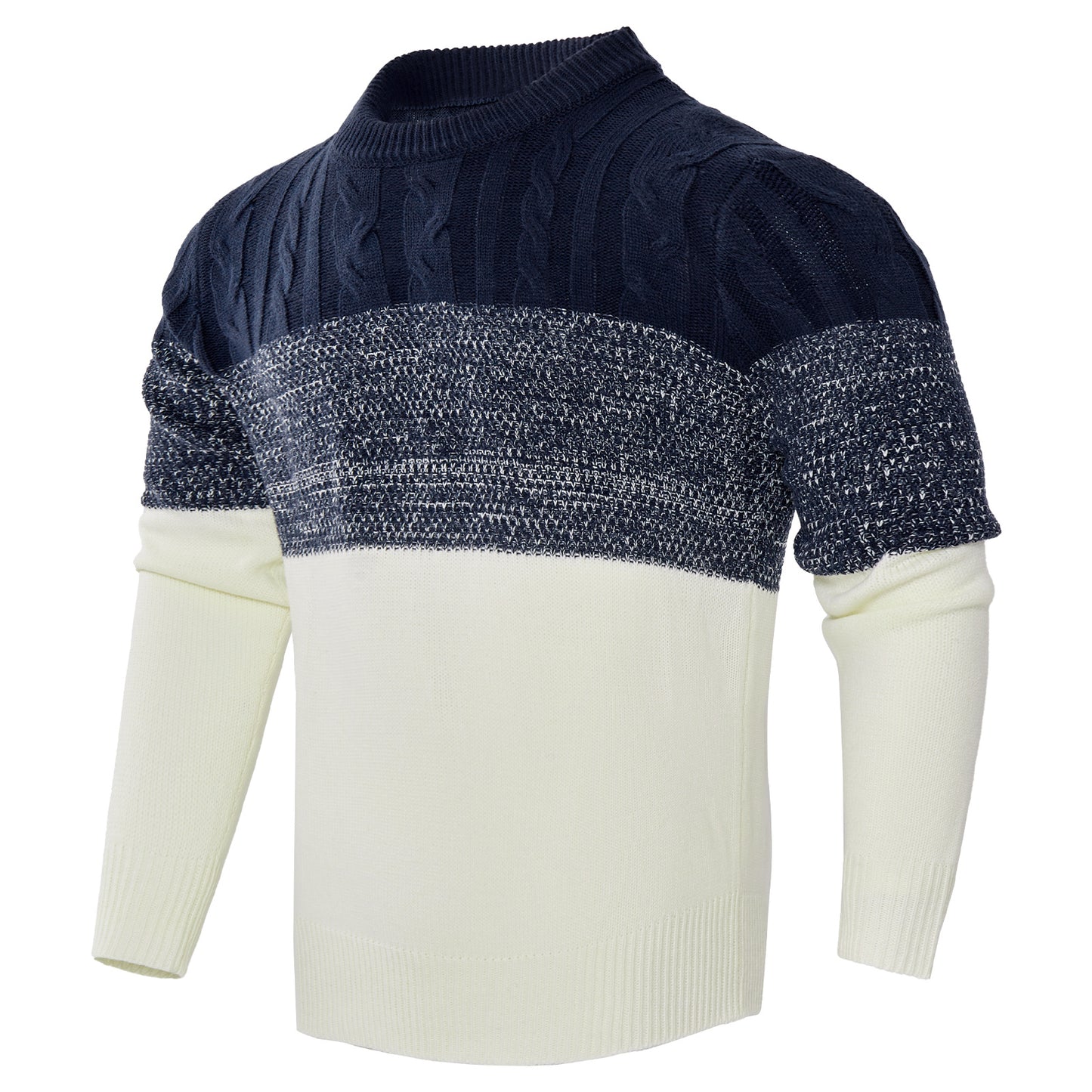 Men’s Knitted Sweater – Warm Pullover for Fall/Winter