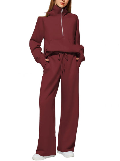 Women’s Half Zip Tracksuit Set for Effortless Comfort