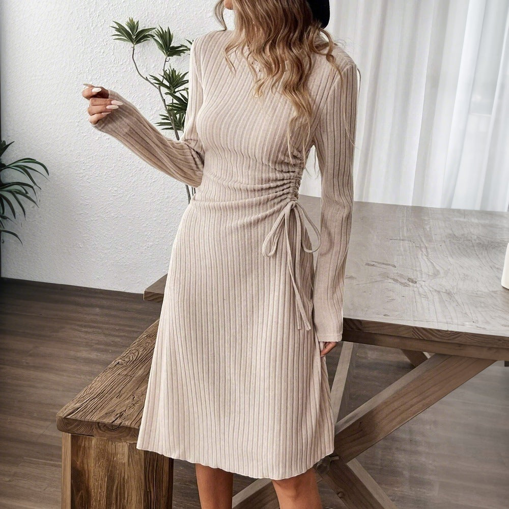 Polyester pullover dress lightweight drape movement