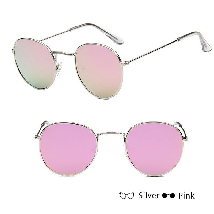 Vintage Round Sunglasses Women Retro Metal Frame Style