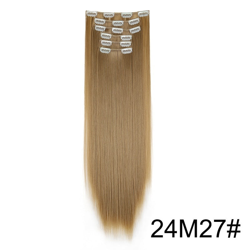 Long Straight Hair Extensions Seamless 60cm Clip In Set