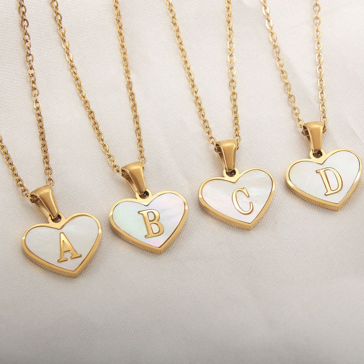 Letter pendant necklace with 45+5 cm chain, gold-plated finish and selectable initials A through Z - PrintOne1 product image.