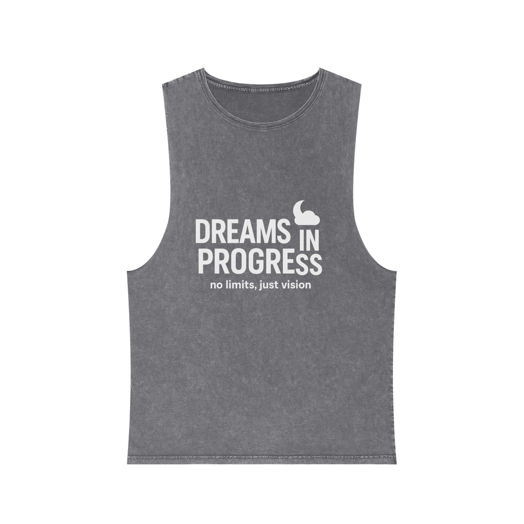 Gray sleeveless shirt with &