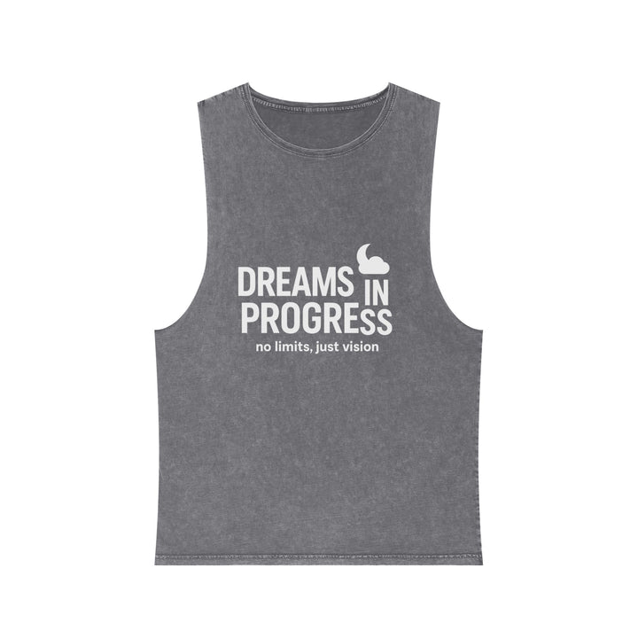 Gray sleeveless shirt with &