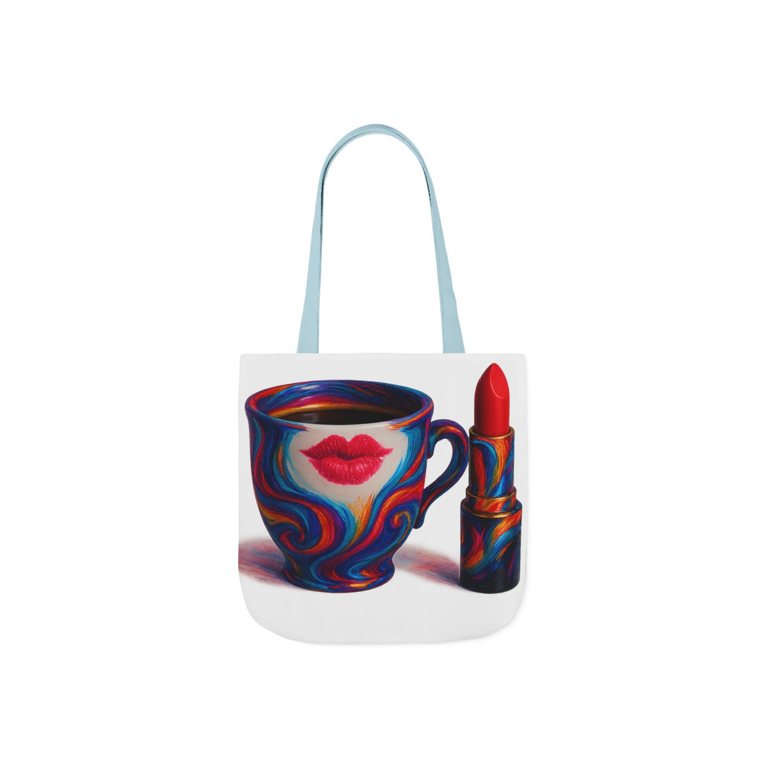 Canvas Tote Bag with 5-Color Straps &amp; Sleek Black Lining