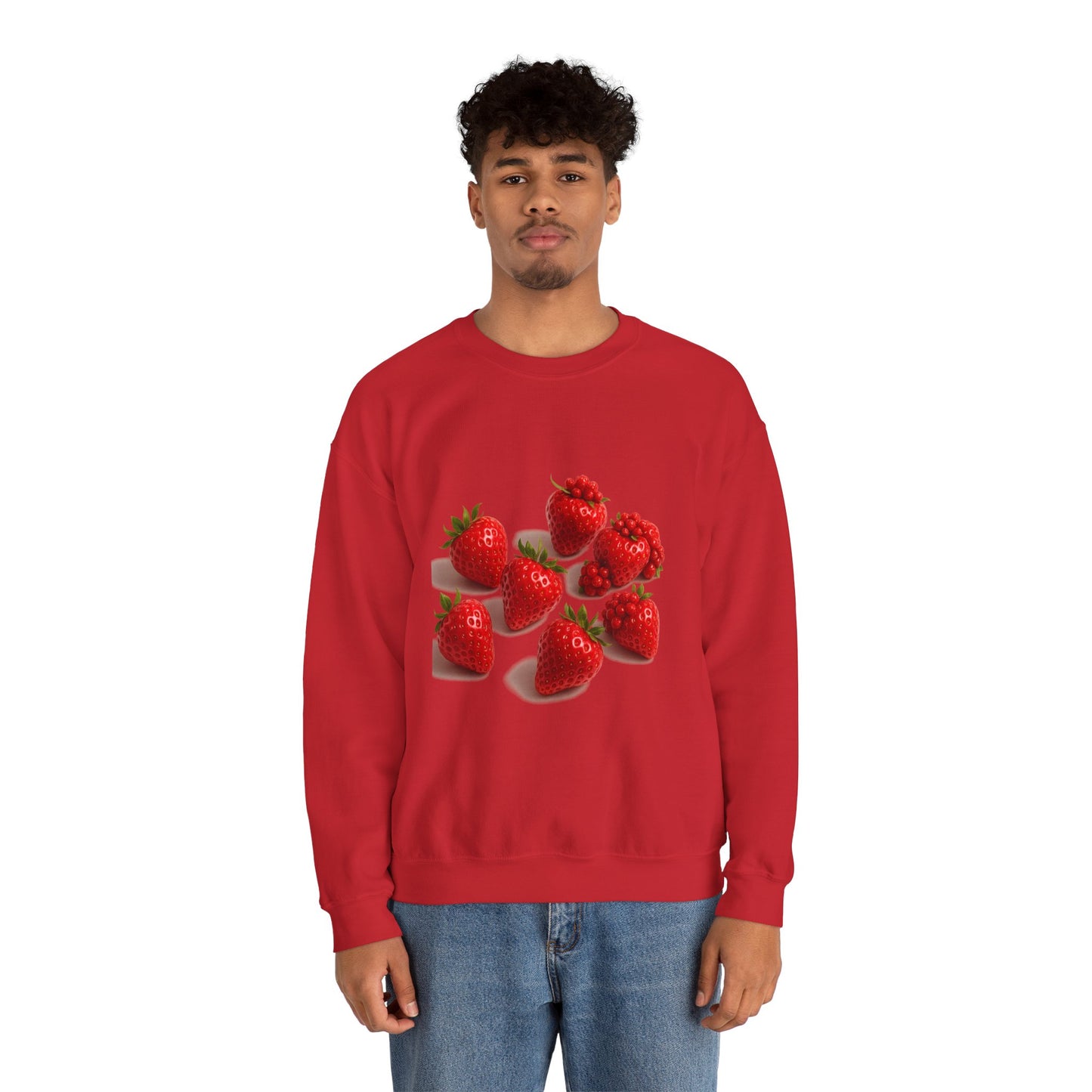 Strawberry Sweatshirt – Cozy Unisex Crewneck for Fall