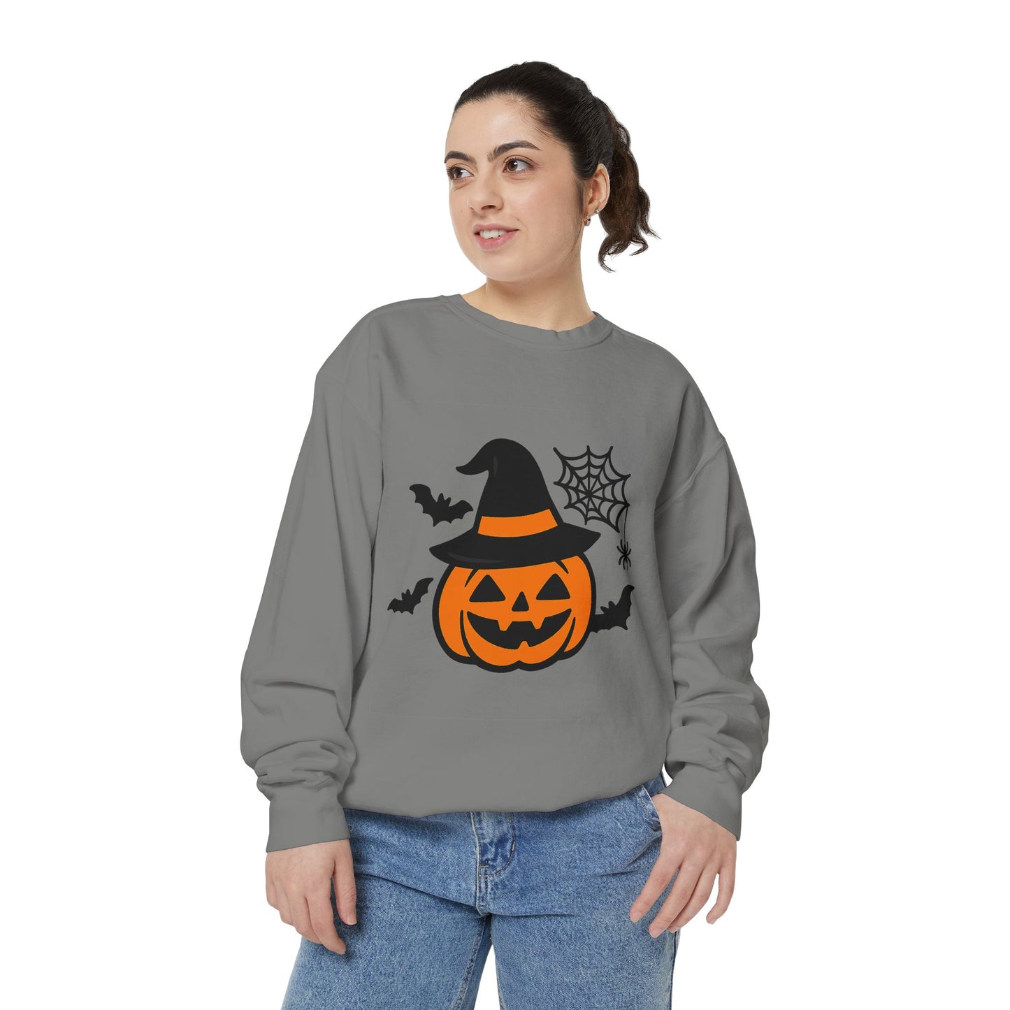 Cozy Halloween Pumpkin Sweatshirt – Unisex Fall Style