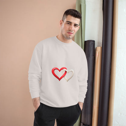Heart Duo Unisex Sweatshirt – Minimal Valentine Style