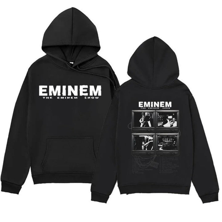 Eminem World Tour Graphic Hoodie with Album Print Style