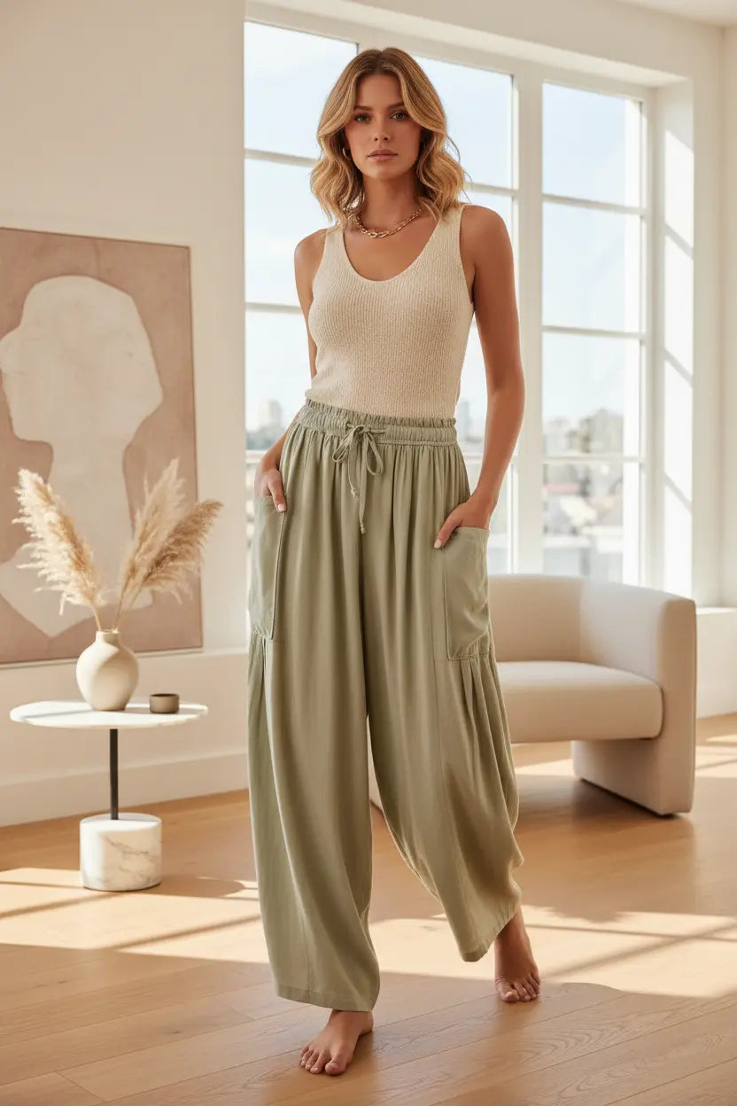 high waist women pants wide leg refined daily styling