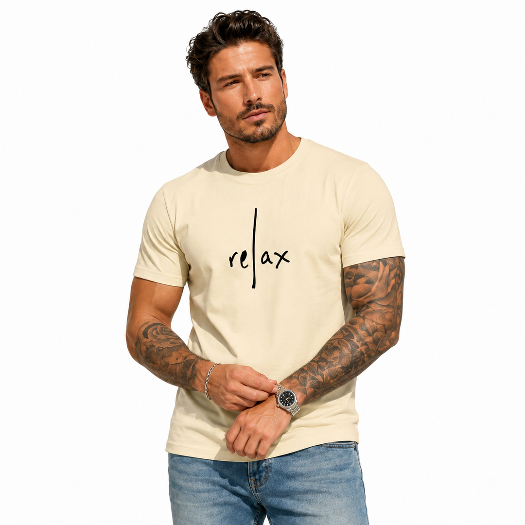 Hip hop t shirt styled with relaxed jeans and sneakers