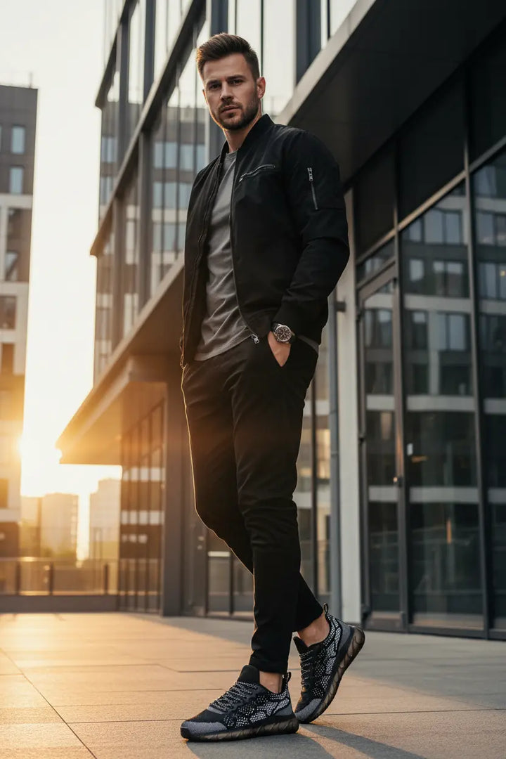 mens fly woven mesh shoes brown mesh texture close detail