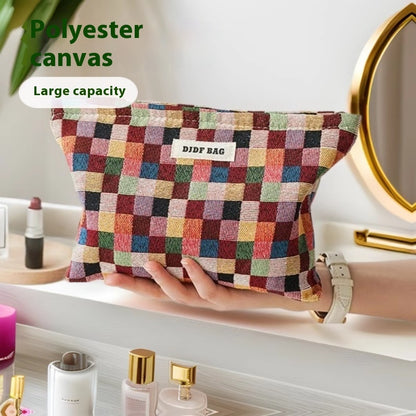 Plaid Travel Cosmetic Bag – Chic Storage On-the-Go