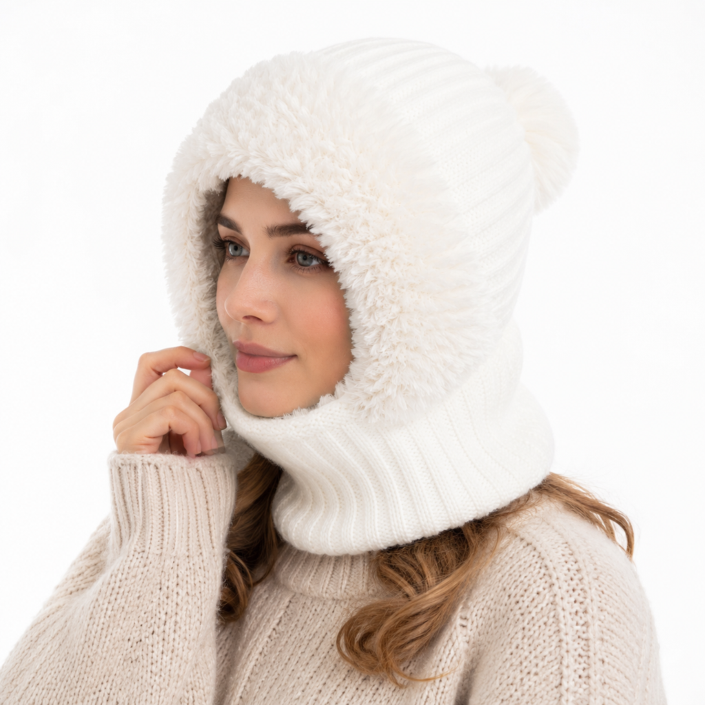 Winter Hat Women - 3-in-1 Neck Cover Outfit