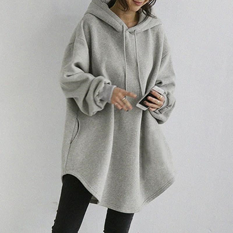 women hooded loose sweatshirt soft fabric texture close view
