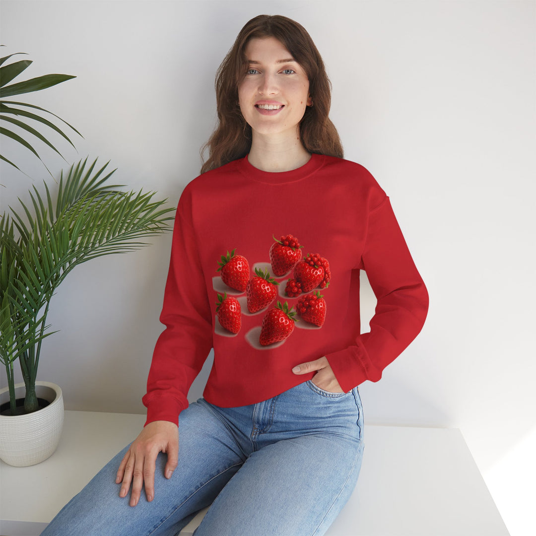 Strawberry Sweatshirt – Cozy Unisex Crewneck for Fall