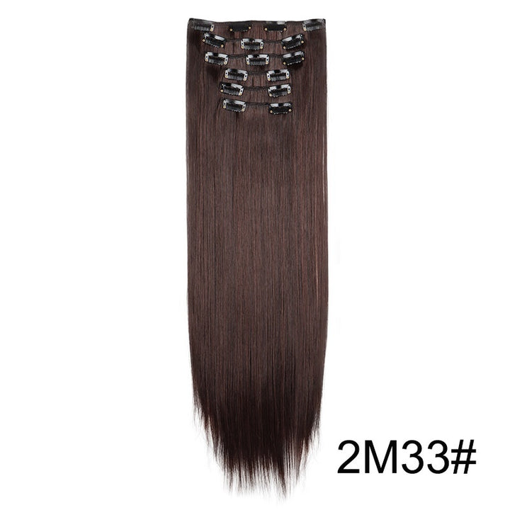 Long Straight Hair Extensions Seamless 60cm Clip In Set