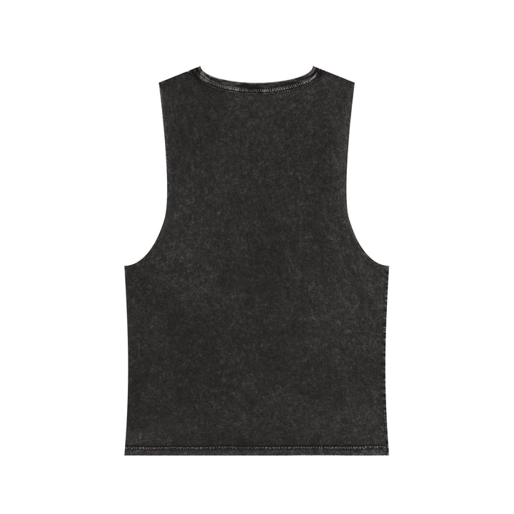 Black sleeveless shirt on a white background