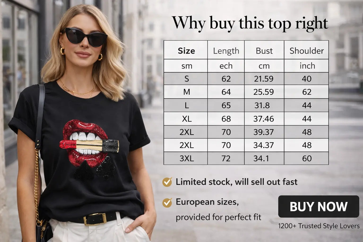 women sequin cotton t shirt relaxed fit on model street style look