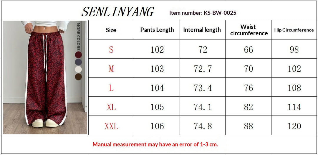 Measurement chart for pants with size chart and product details.