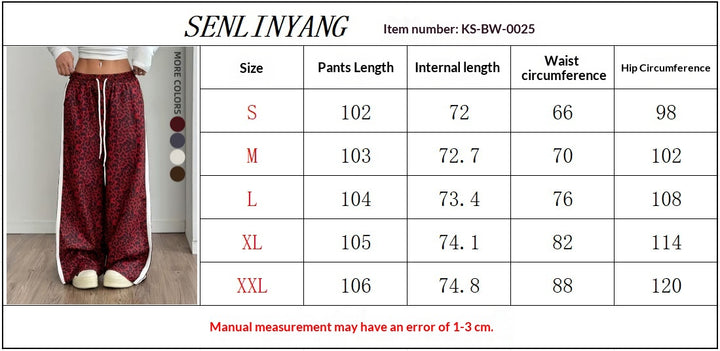 Measurement chart for pants with size chart and product details.