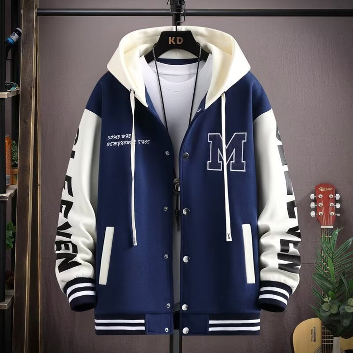 Boys Colorblock Hoodie Jacket for Teen Daily Wear Style