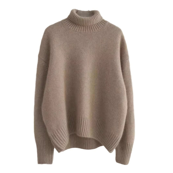 High Neck Sweater Women - Knitted Winter Pullover Layer