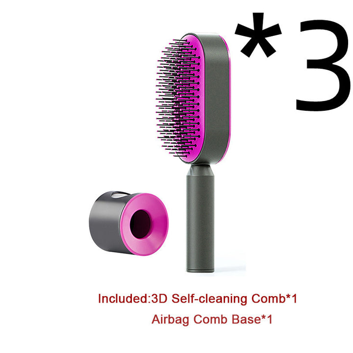 Self Cleaning Hair Brush – Detangle &amp; Shine